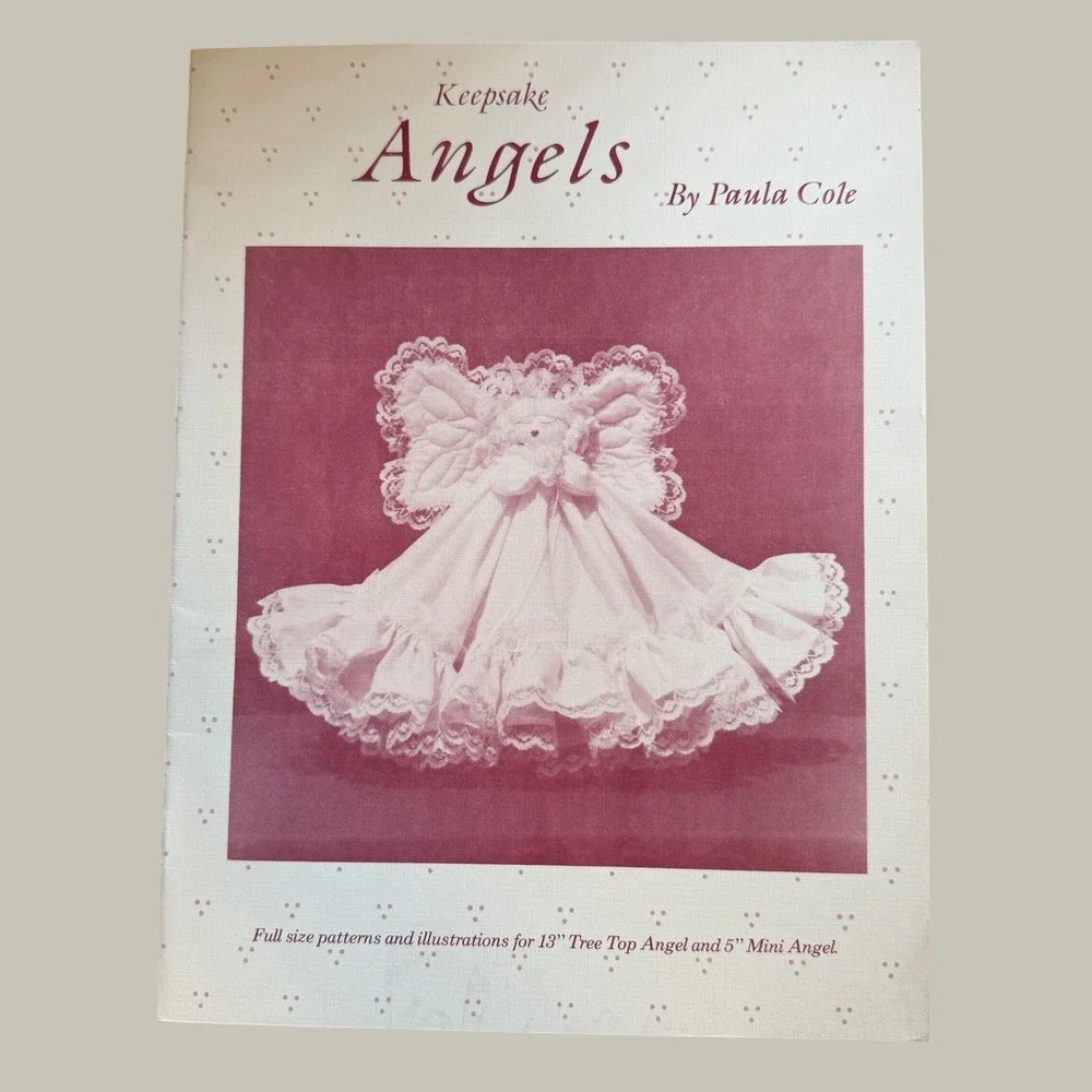 Vintage 1986 Keepsake Angels Sewing Pattern Paula Cole Tree Topper Mini Doll